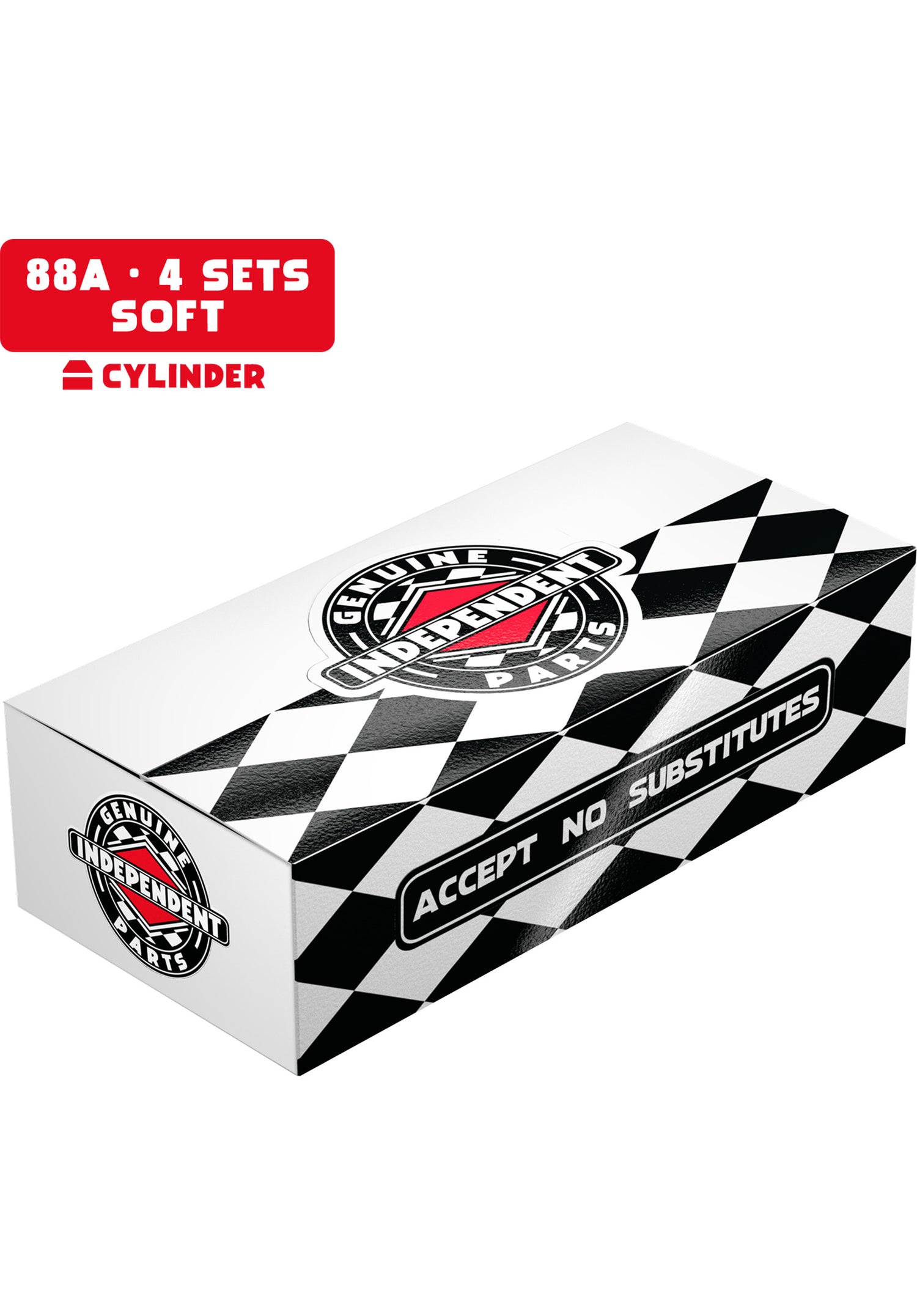 Standard Cylinder Cushions Soft 88A 4er red Vorderansicht Zoom Image