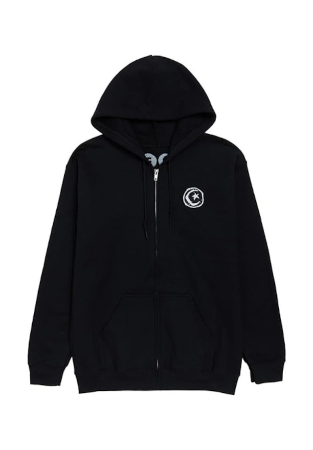 Star & Moon Embroidered black Vorderansicht