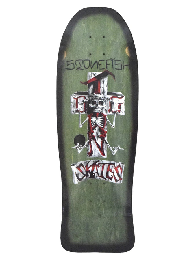 Stonefish 80s ReIssue green stain - black fade Vorderansicht