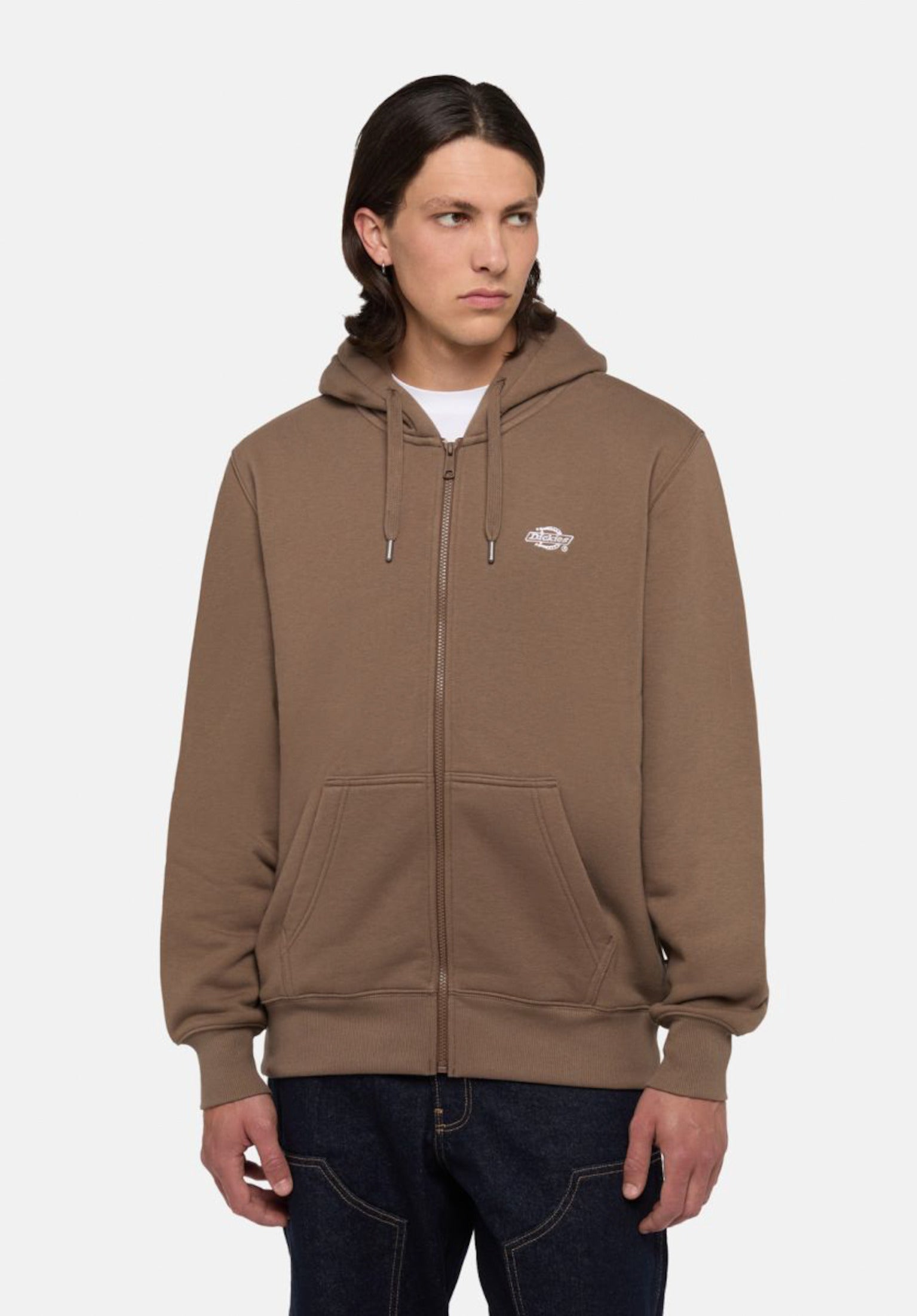 Summerdale Zip Through Dickies Zip-Hoodie in mushroom for men – TITUS