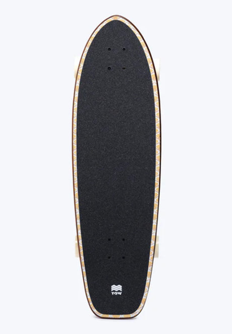 Teahupoo Power Surfing Series Surfskate 34'' brown-yellow Rueckenansicht