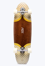 Teahupoo Power Surfing Series Surfskate 34'' brown-yellow Vorderansicht