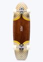 Teahupoo Power Surfing Series Surfskate 34'' brown-yellow Vorderansicht