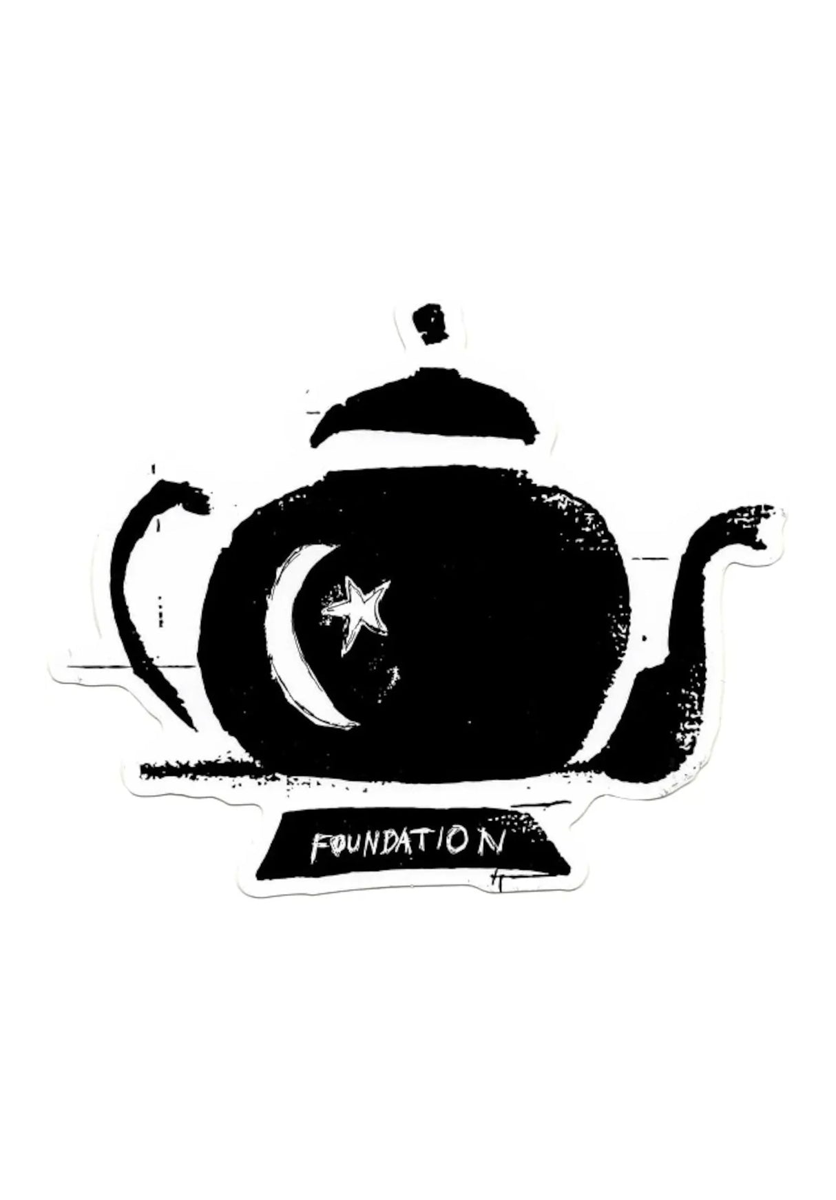 Teapot Sticker grey Vorderansicht