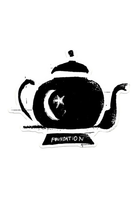 Teapot Sticker grey Vorderansicht