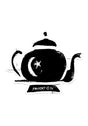 Teapot Sticker grey Vorderansicht
