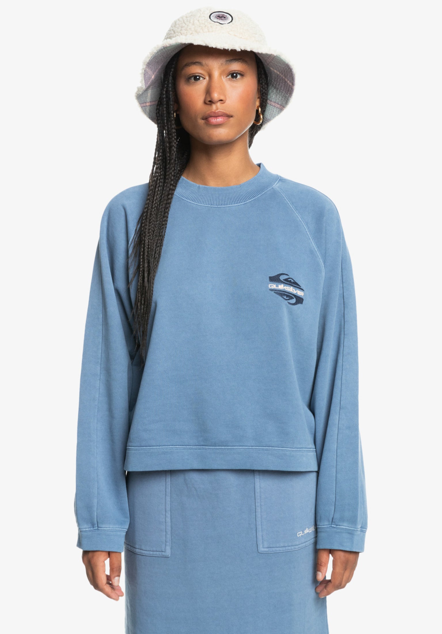 Uni Crew Block Screen Quiksilver Sweatshirt in vintageindigo for c TITUS