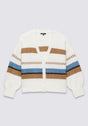 Valerie Stripe Cardigan marshmallow Vorderansicht