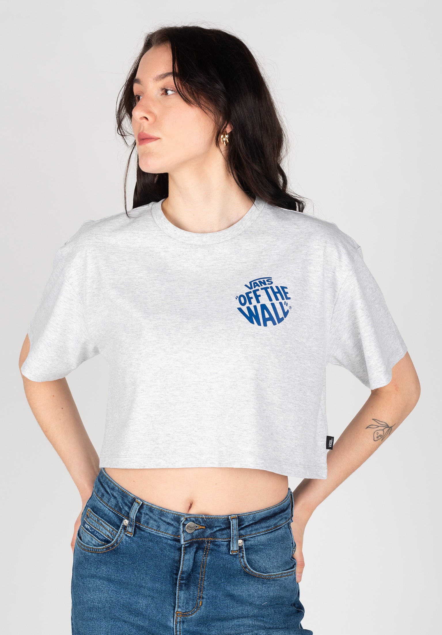 Vans Circle Vans T shirt in lightgreyheather per Donna TITUS