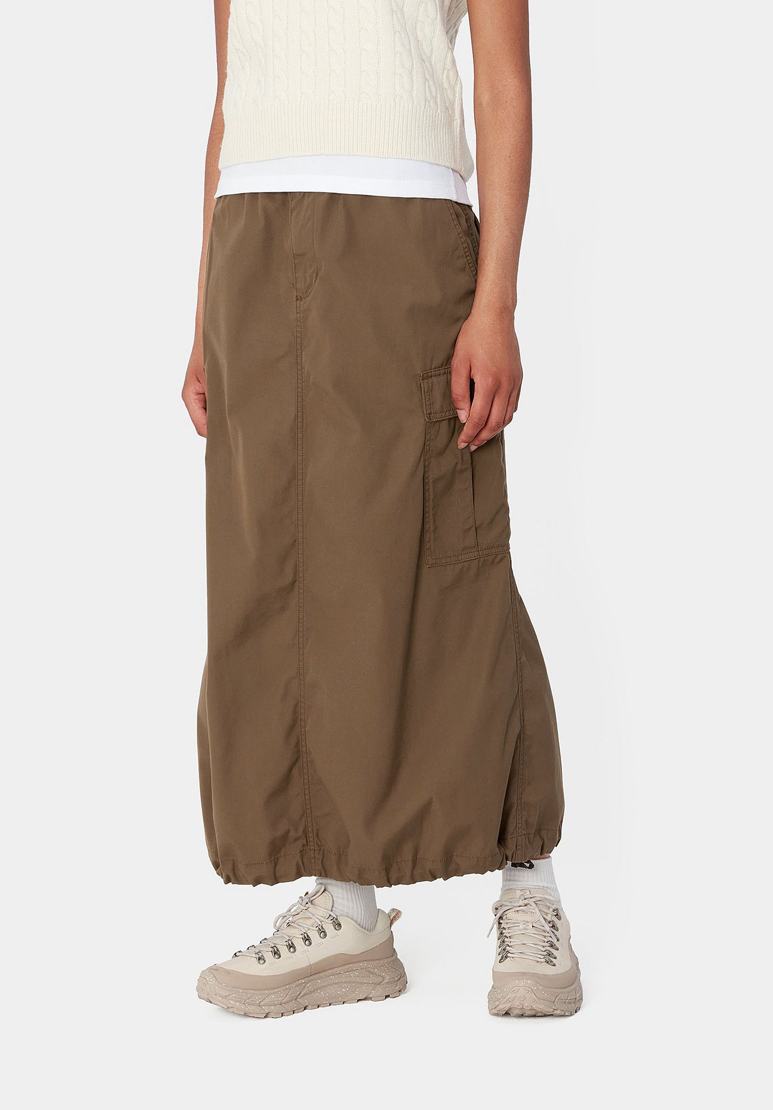 W' Cargo Skirt Long Carhartt WIP Skirt in chocolaterinsed for