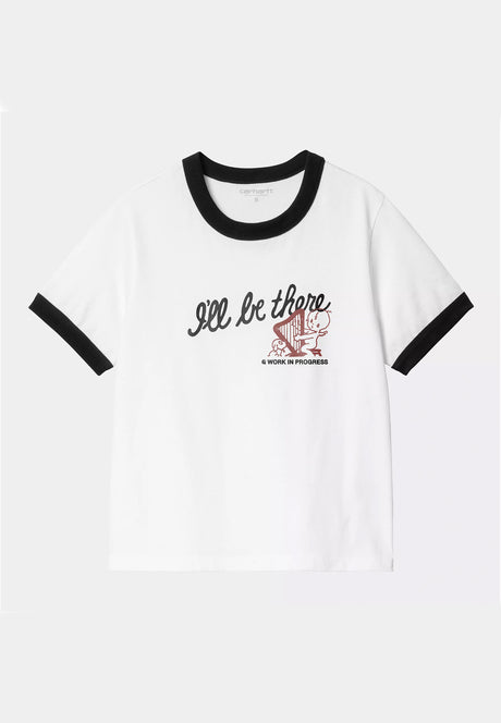 Carhartt WIP W' I'll Be There T-shirt whiteheavystonewash – Vue de face