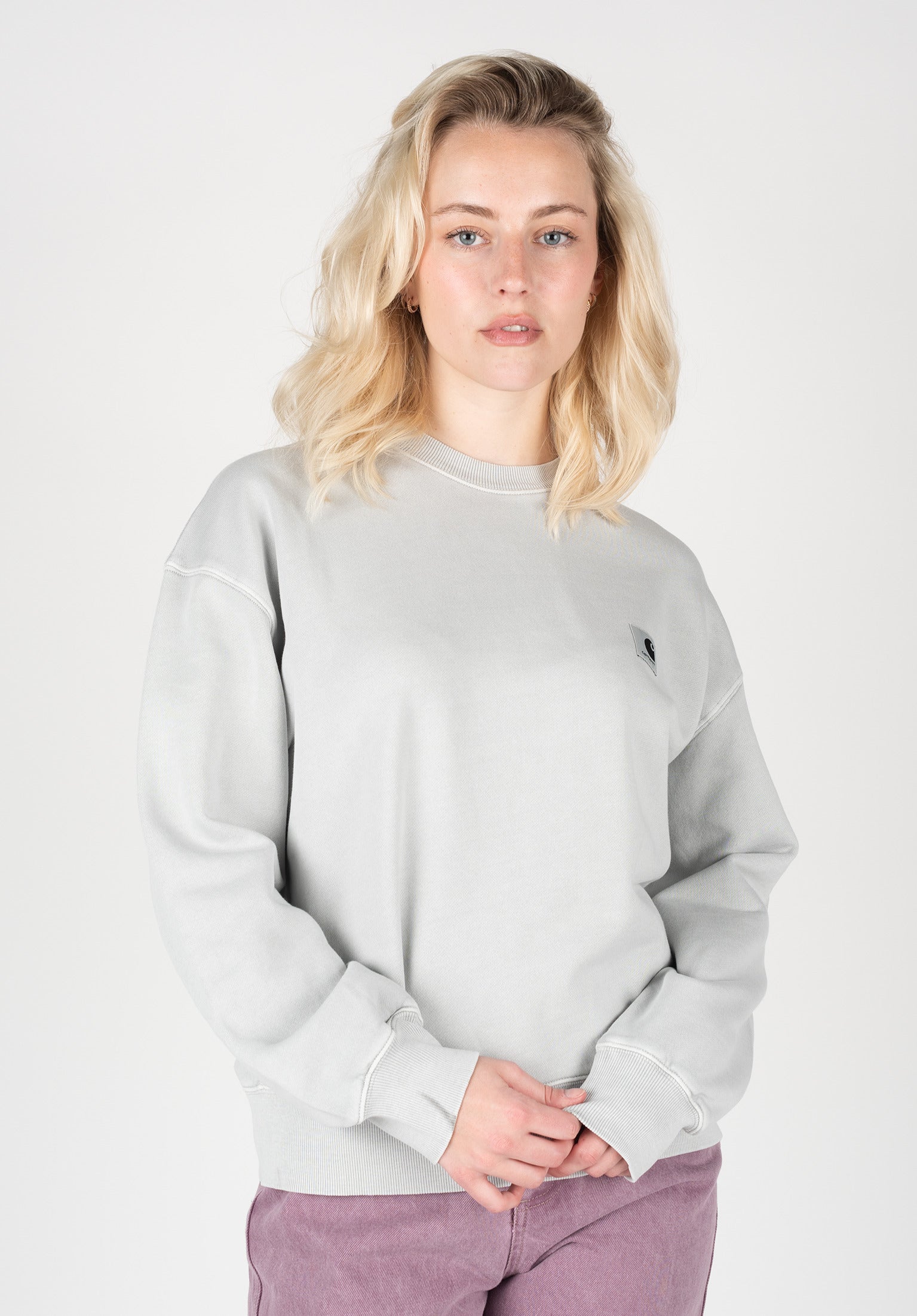 W Nelson Carhartt WIP Sweatshirt in sonicsilvergarmentdyed for c TITUS