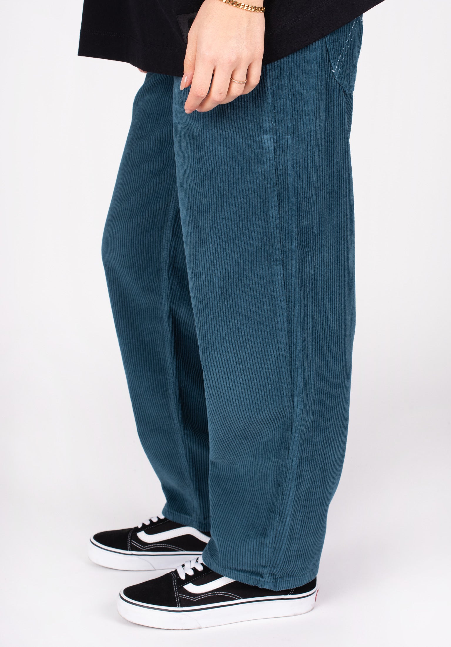 X-tra Baggy Cord Women Homeboy Corduroy Pant in petrol for