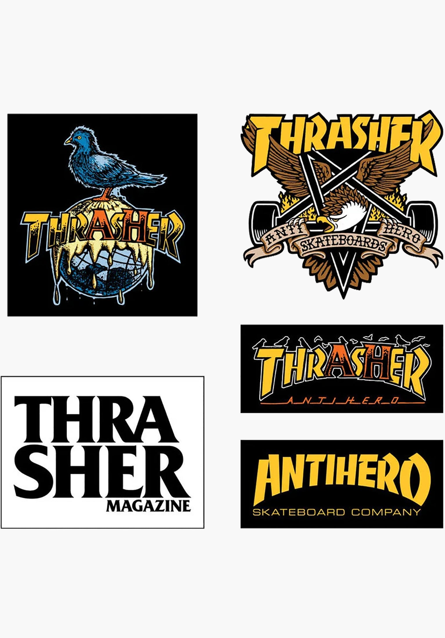 x Antihero 5 Pack Sicker Thrasher Misc. in multicolored – TITUS