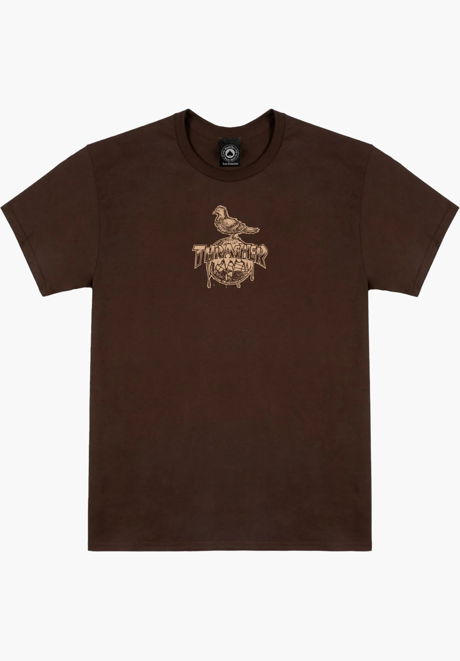 x Antihero Cover The Earth Thrasher T-Shirt in dark-chocolate for