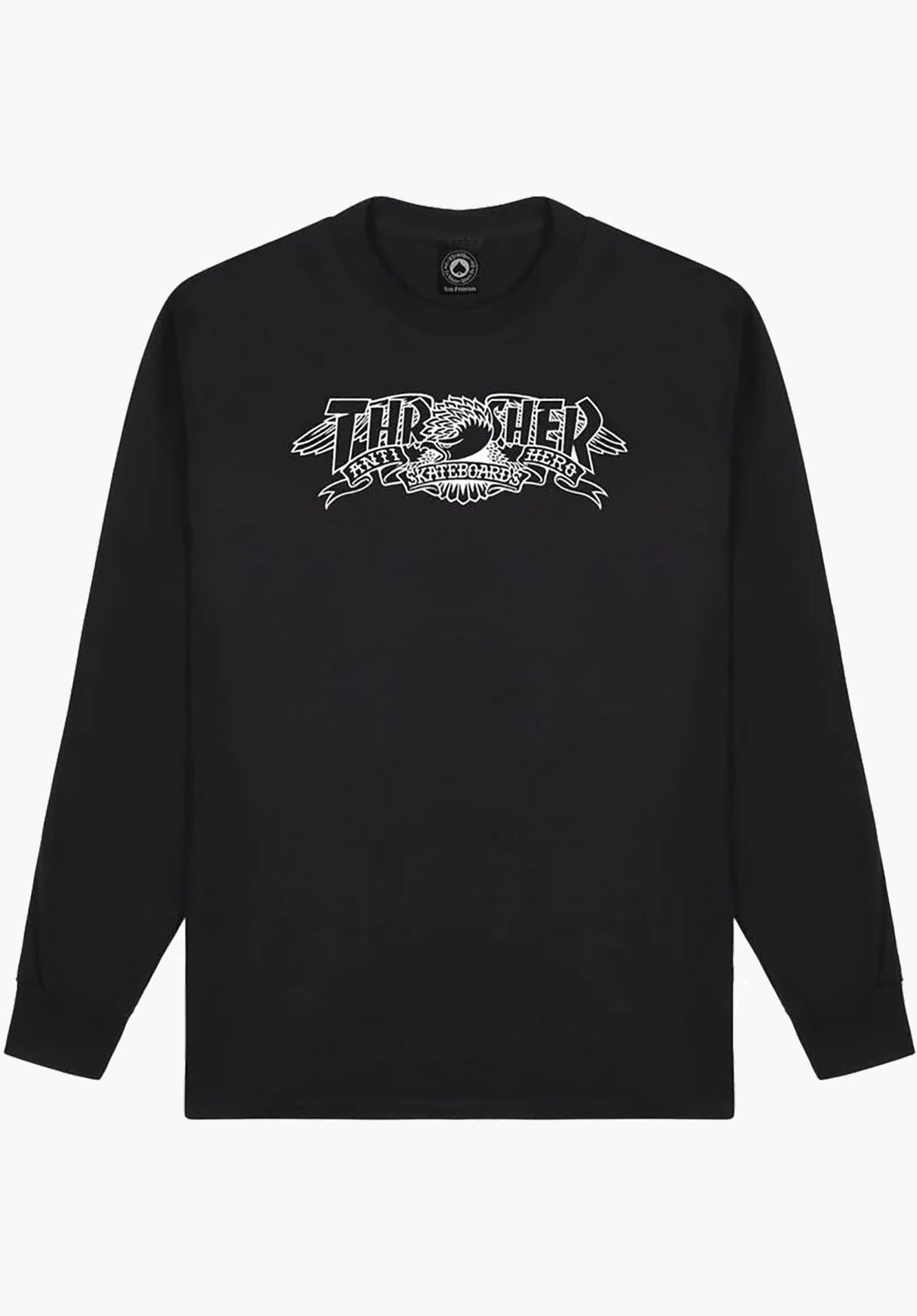 x Antihero Mag Banner Thrasher Camiseta Manga Larga en black para