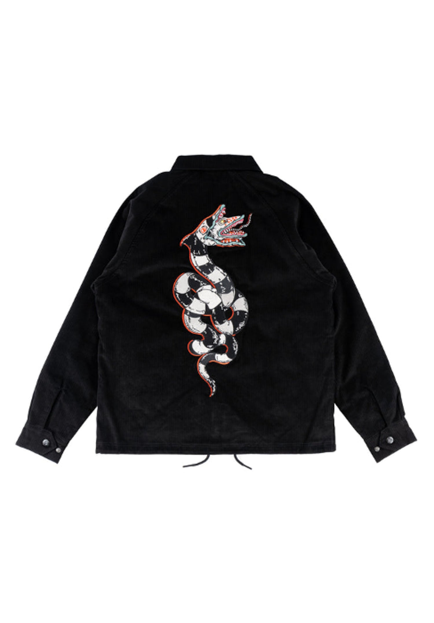 x Beetlejuice Sandworm Corduroy Coaches Jacket black Vorderansicht Zoom Image