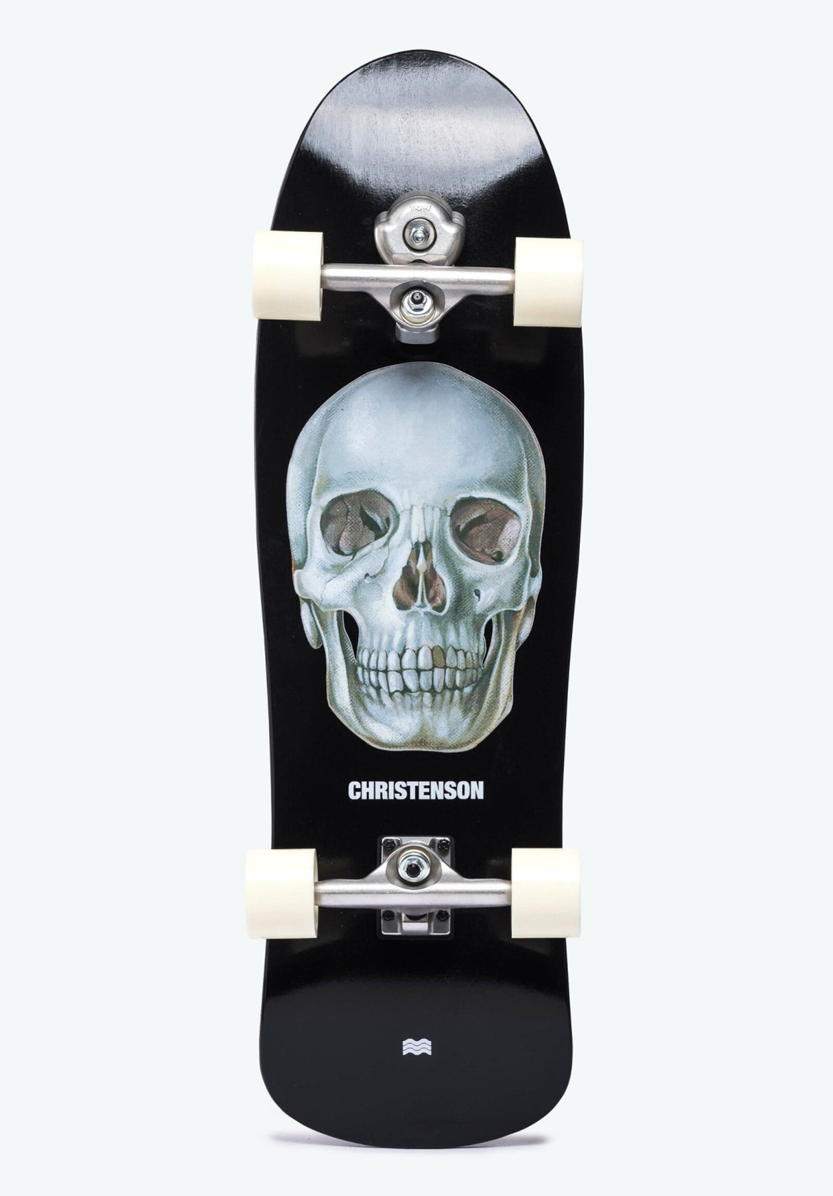 x Christenson Skalle 34" Surfskate black Vorderansicht