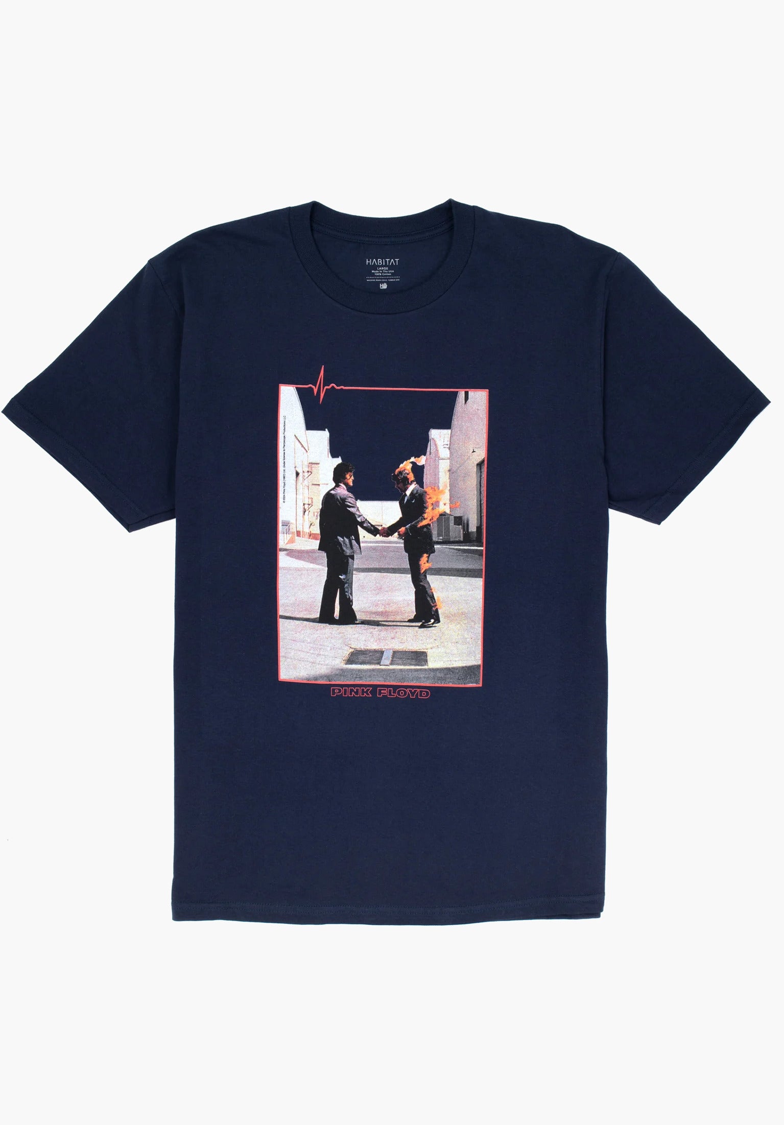 x Pink Floyd Wish You Were Here Habitat T-Shirt in navy for men