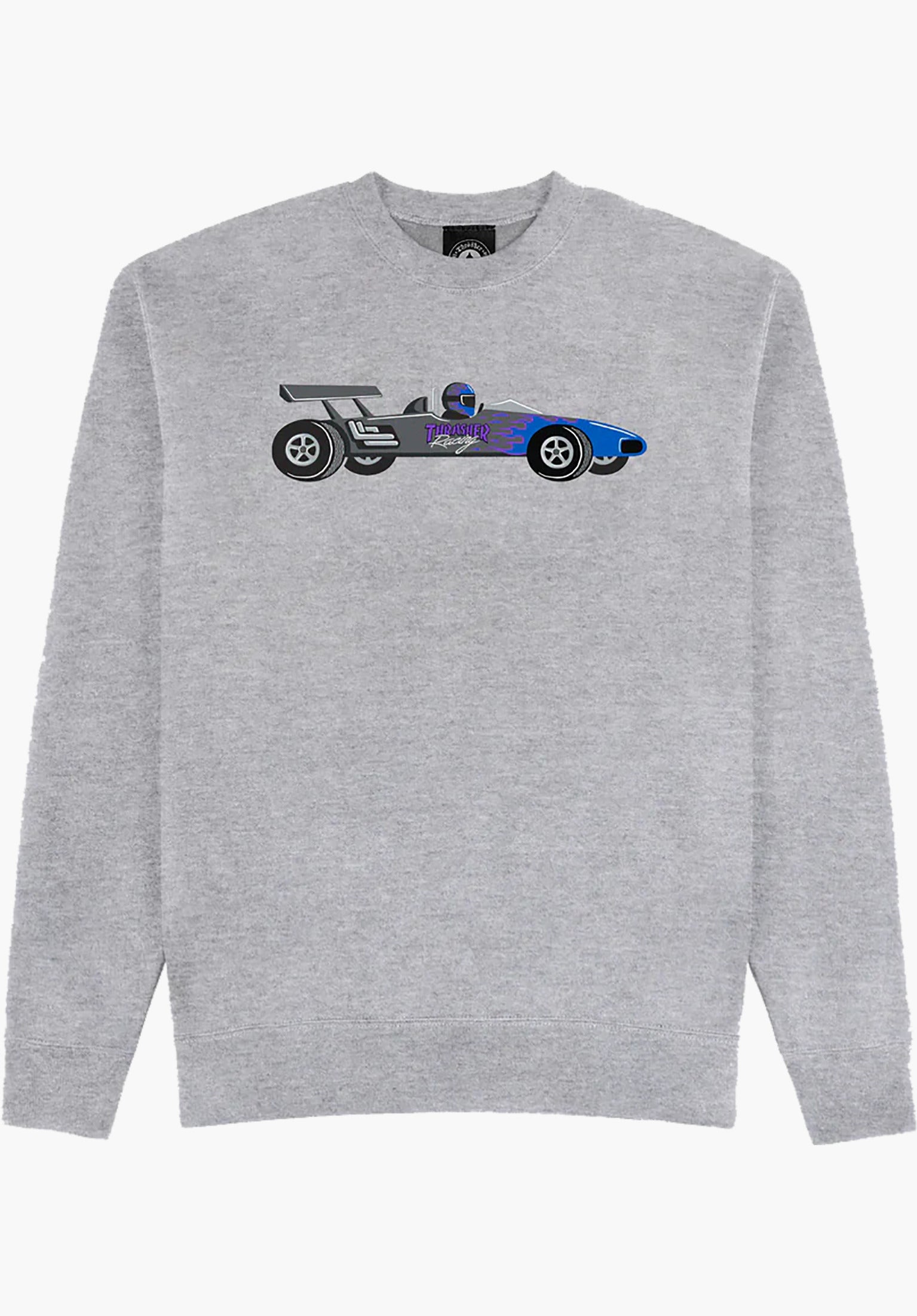 Racecar Thrasher Sweatshirt in sports-grey for men – TITUS Racecar Thrasher Sweatshirt in sports-grey for men – TITUS