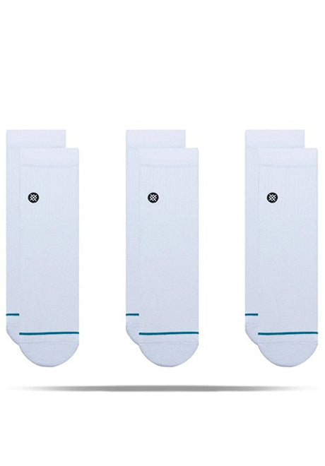 Icon Quarter (3er Pack) white Vorderansicht