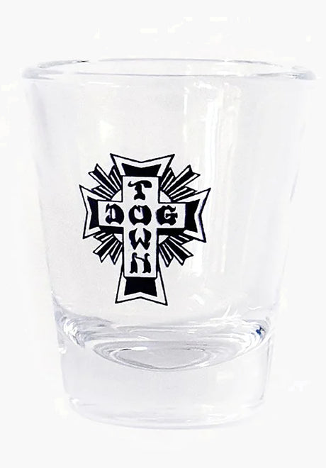 Cross Logo Pint Glass 2oz clear-black Vorderansicht