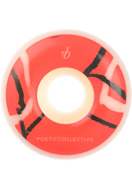 x Poetic Collective Round 101A white-red Vorderansicht