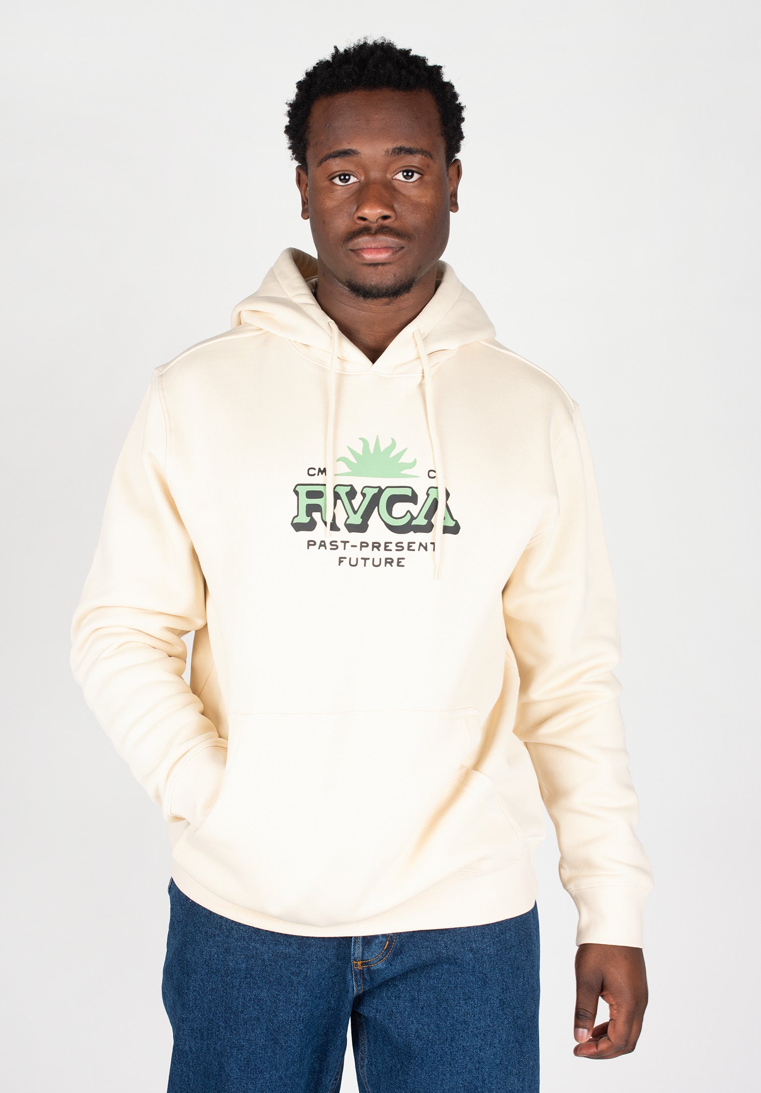 Type Set RVCA Hoodie in latte for men – TITUS