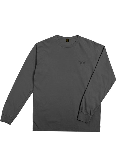 Go-To- Pigment Dyed Longsleeve graphite Vorderansicht