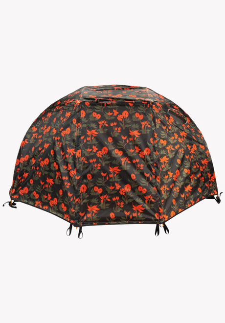 1-Person-Tent black-red Rückenansicht