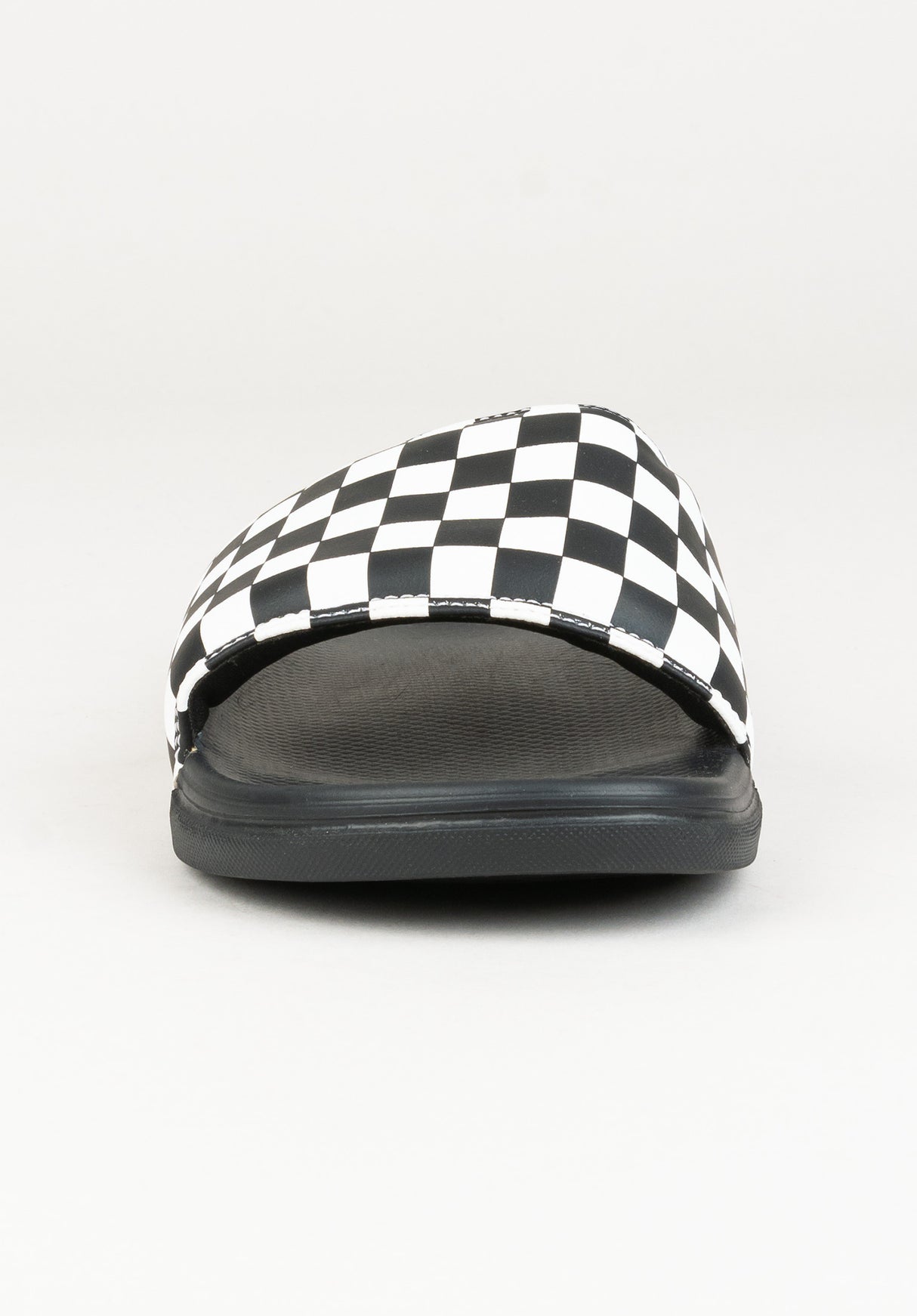 Checkerboard Mens La Costa Slide-On Shoes, Black, White