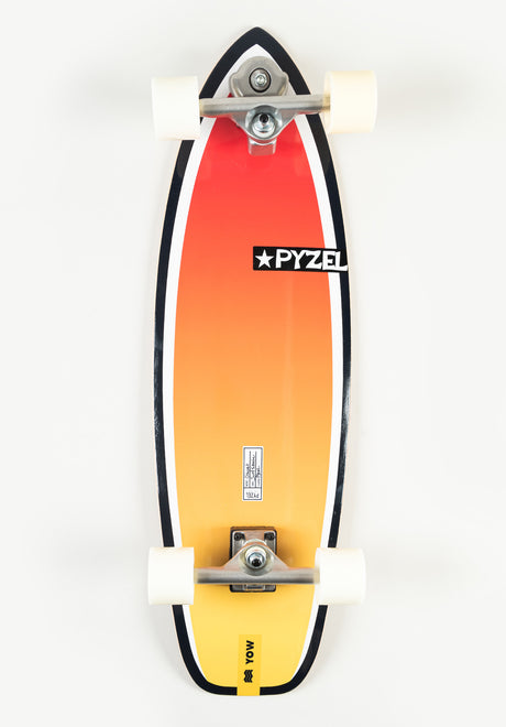 x Pyzel Ghost Surfskate 33.5" red-orange Vorderansicht