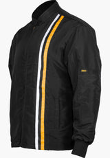 Black & Gold Zip Race Jacket black Close-Up1