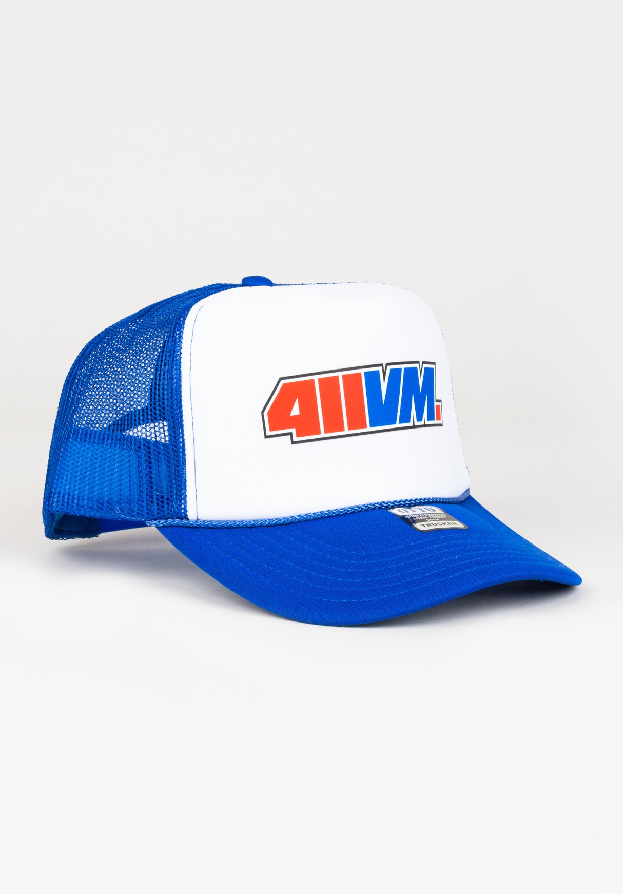 411VM Logo Trucker 411 Cap in white-royal for Women – TITUS