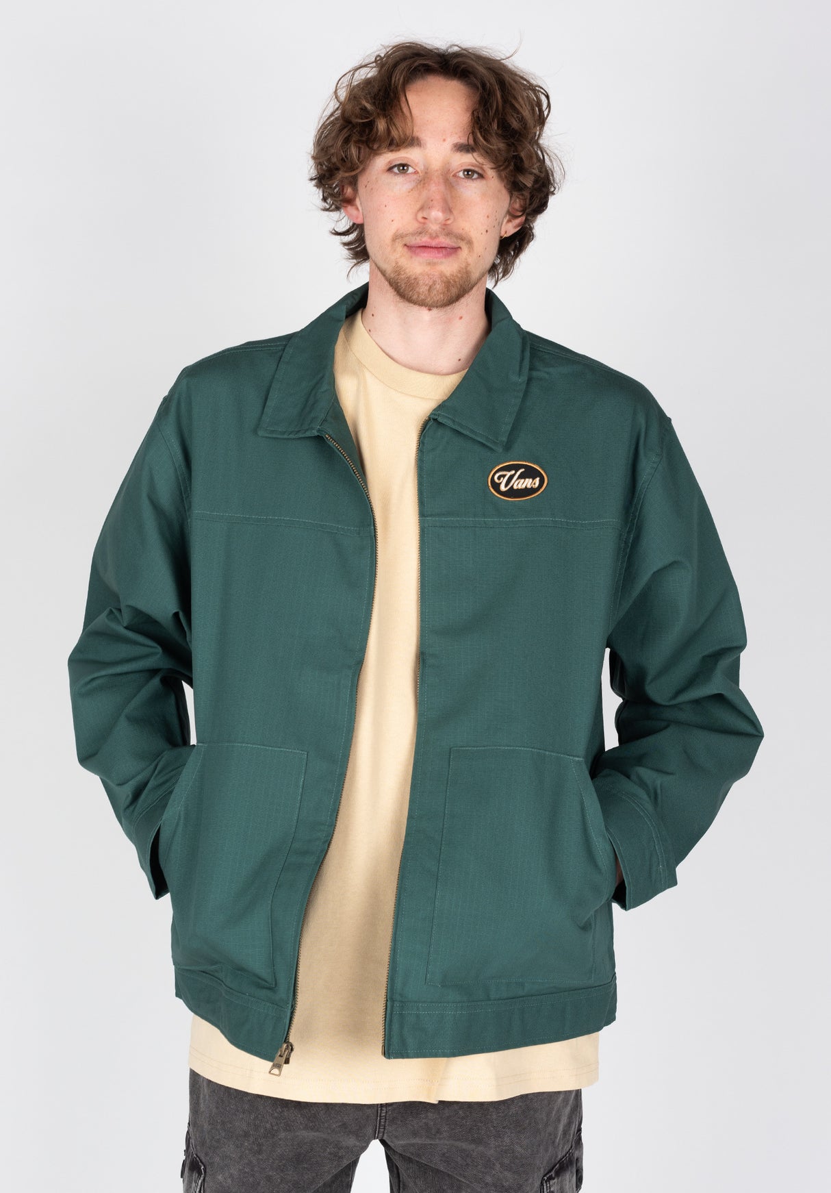 vans jacket Green