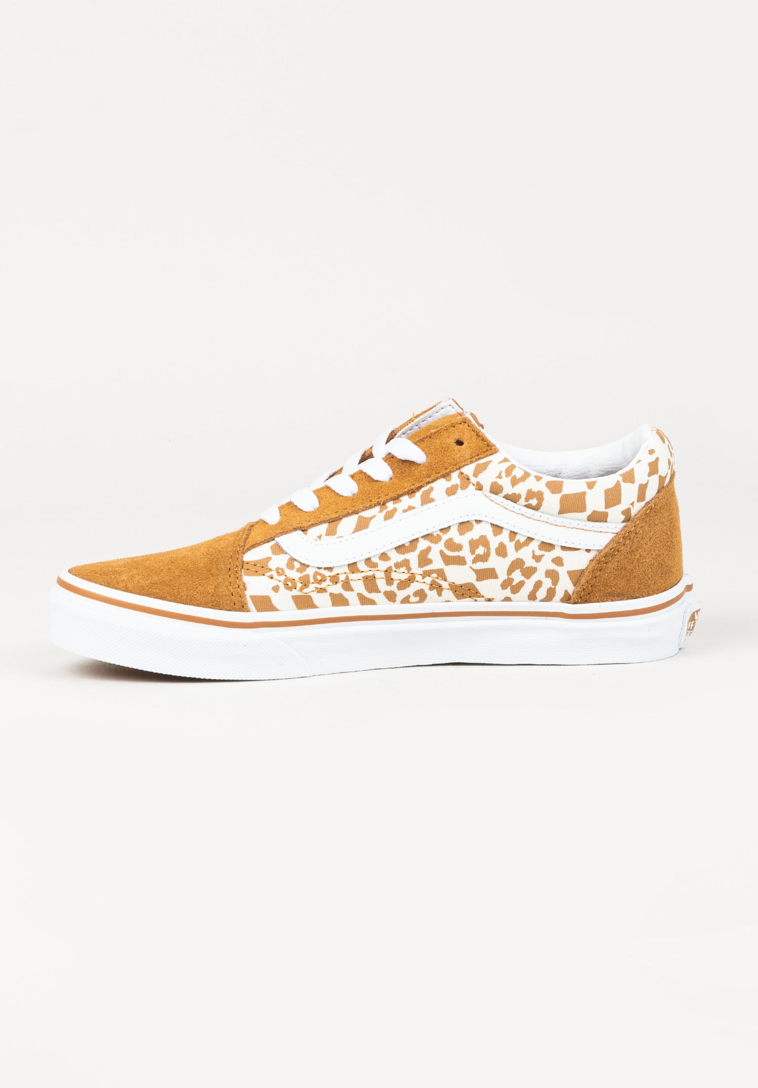 Old Skool Kids Girls Vans Kids Shoes in leopard-popbrown-truewhite