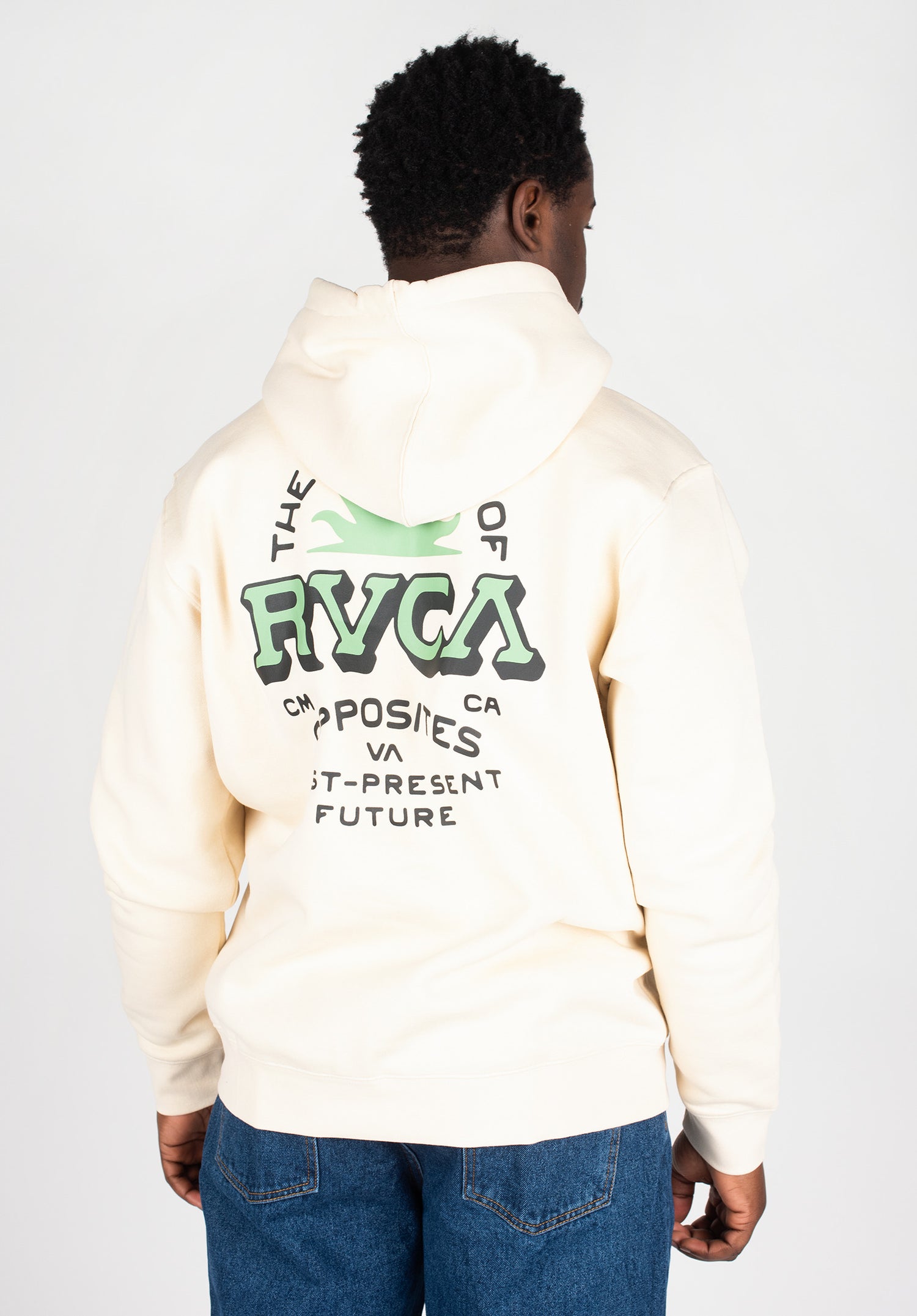 Type Set RVCA Felpa con cappuccio in latte per uomini – TITUS
