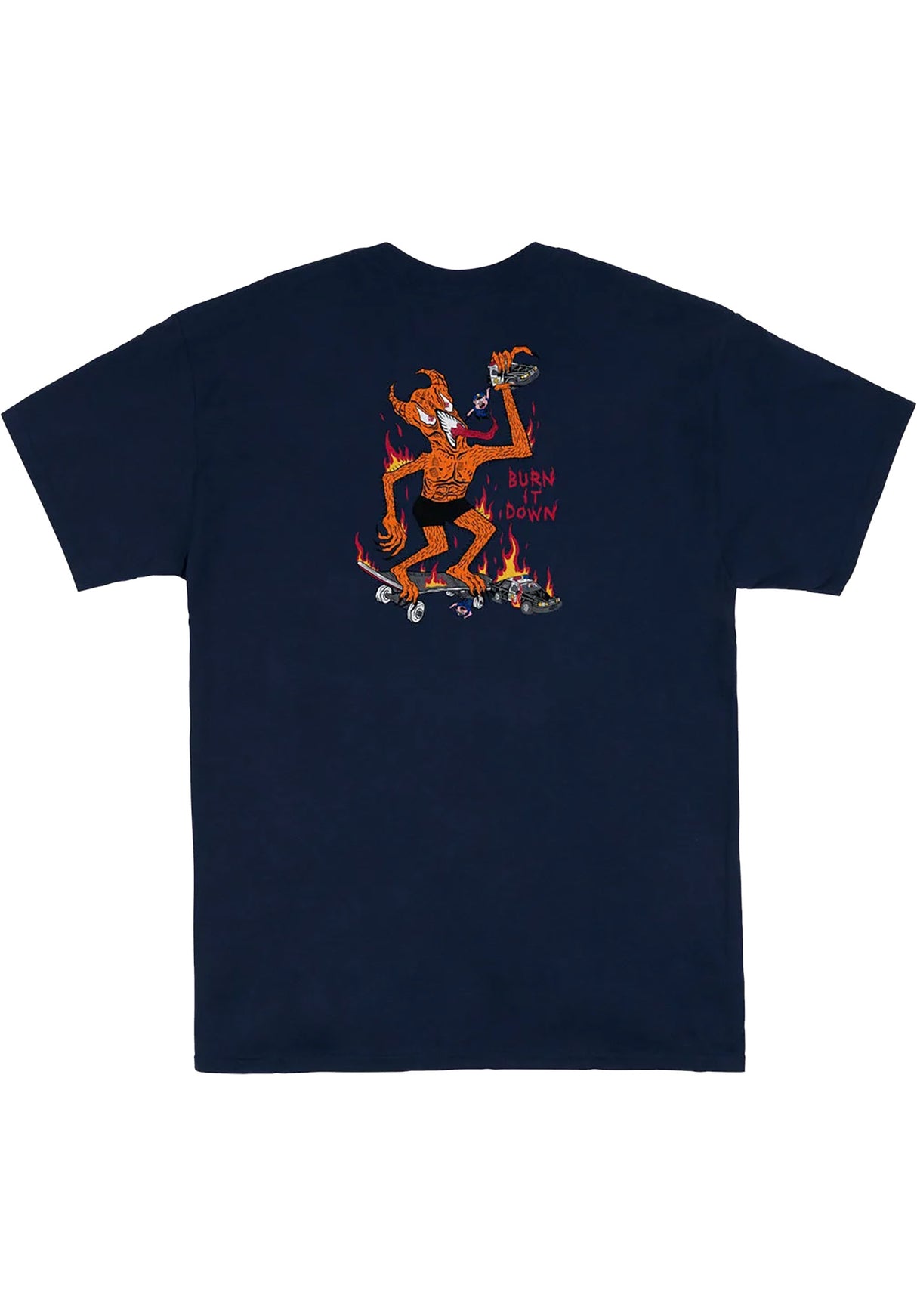 Burn it Down Thrasher Camiseta en navy para Hombre – TITUS