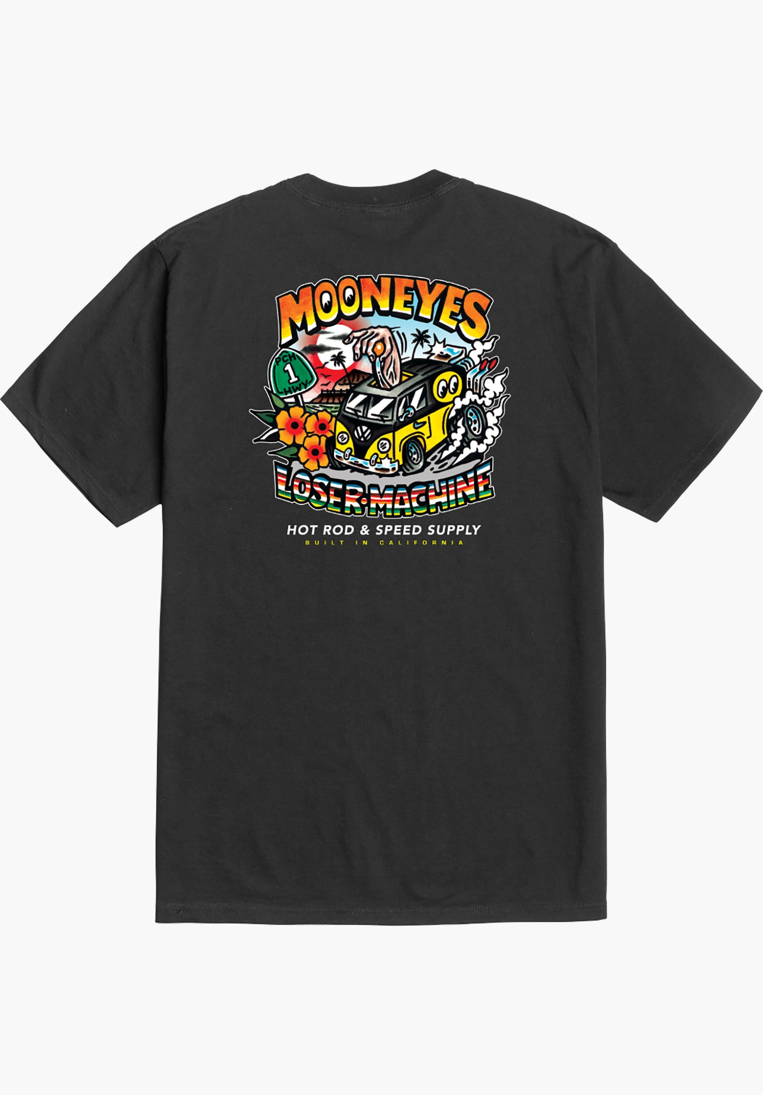 x Mooneyes Pacific Coast HWY Loser-Machine T-Shirt in black