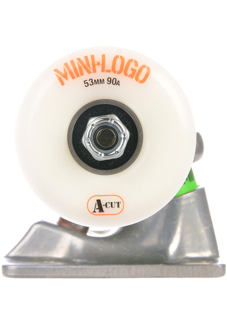 7.63" white A-Cut Wheels 90A Set of 2 raw Close-Up2