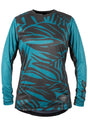 Floral Jersey Women ocean depths-black Vorderansicht