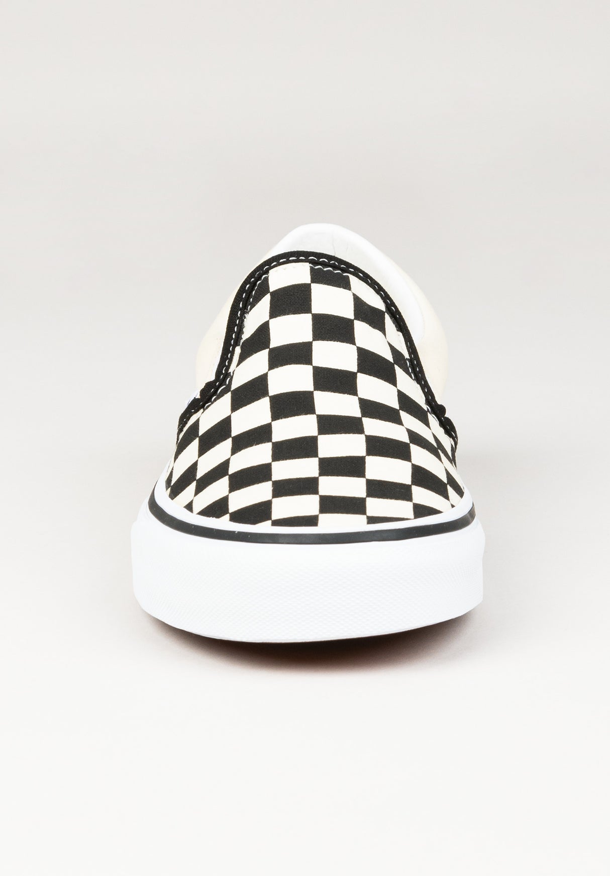 Slip-On black-white-checkerboard white Rückenansicht