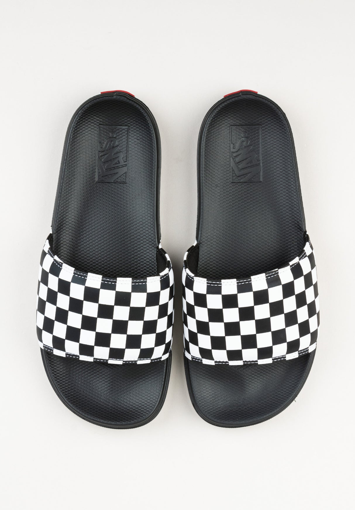 La Costa Slide-On checkerboard black-white Close-Up2