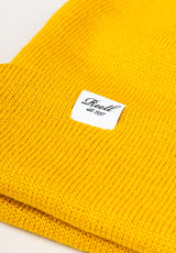 Beanie darkyellow Rückenansicht